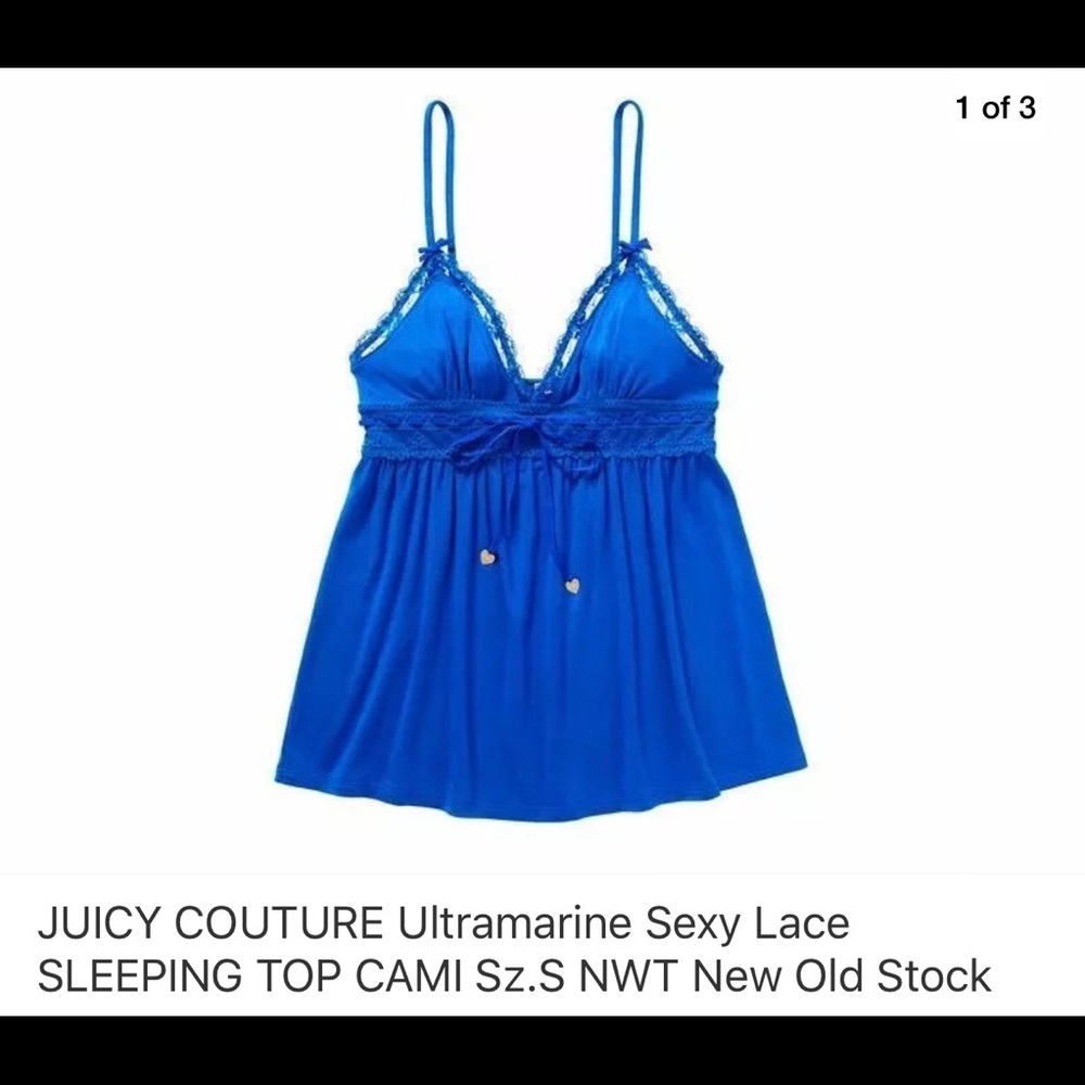 Juicy Couture Ultramarine SLEEPING TOP CAMI Sz.S